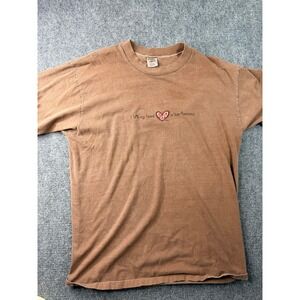 Crazy Shirts Hawaii Mens T-Shirt Large Brown San Francisco Heart Vintage Graphic